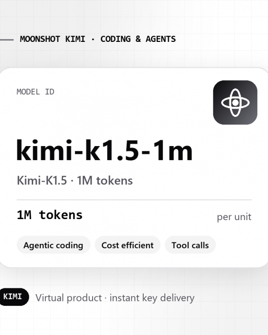 Kimi-K1.5 · 1M tokens