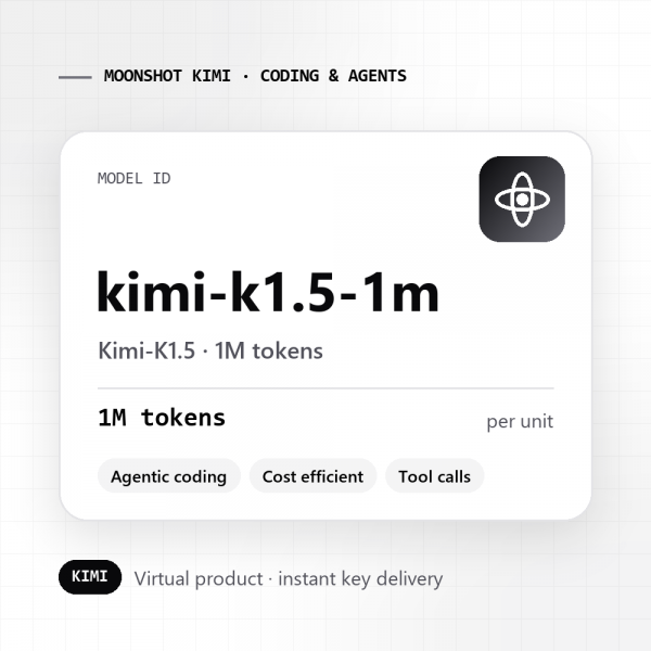 Kimi-K1.5 · 1M tokens
