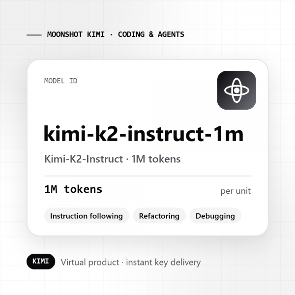 Kimi-K2-Instruct · 1M tokens