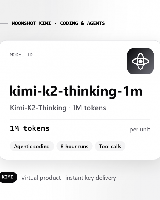 Kimi-K2-Thinking · 1M tokens