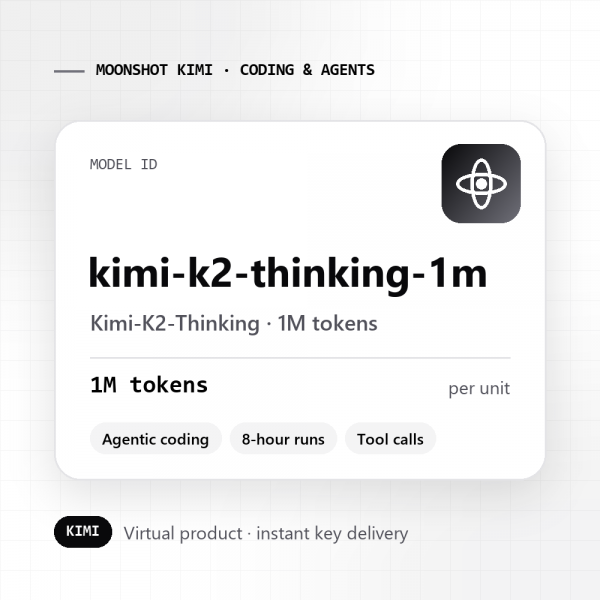 Kimi-K2-Thinking · 1M tokens