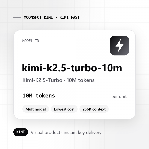 Kimi-K2.5-Turbo · 10M tokens