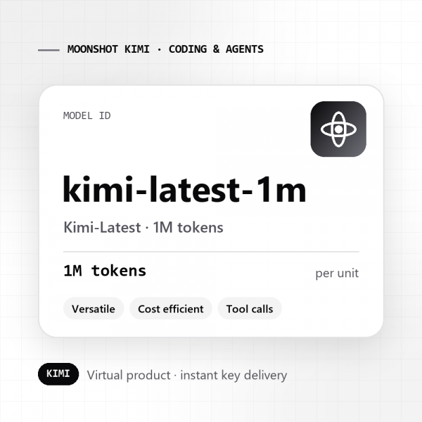 Kimi-Latest · 1M tokens