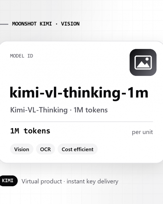 Kimi-VL-Thinking · 1M tokens