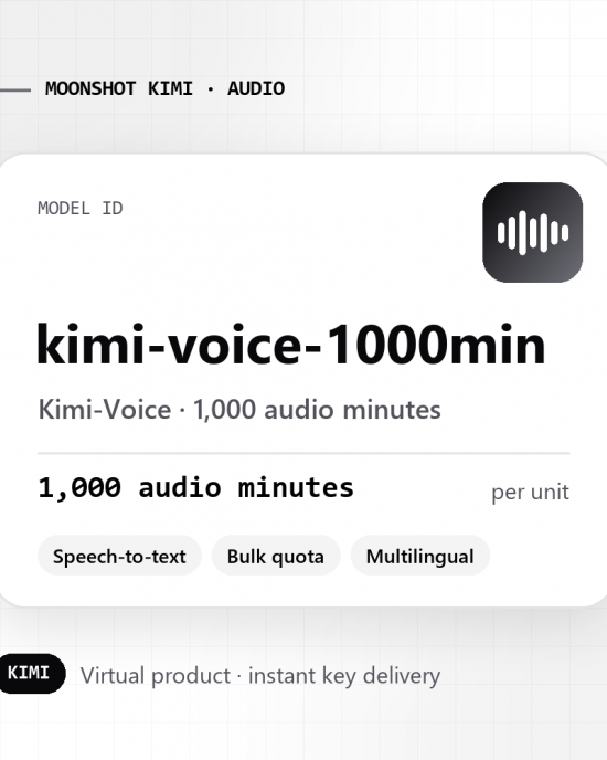 Kimi-Voice · 1,000 audio minutes