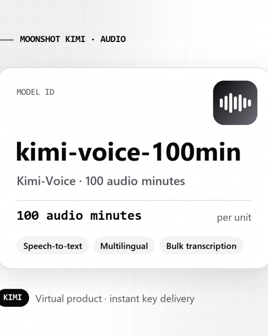 Kimi-Voice · 100 audio minutes